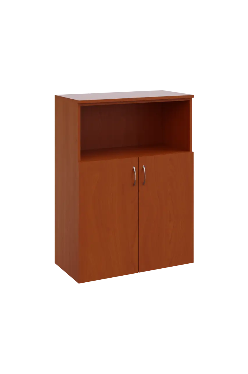 N 3 - 8DN kancelářská skříň, 2-dveřová/nika, 1100x800x400, třešeň šumavská